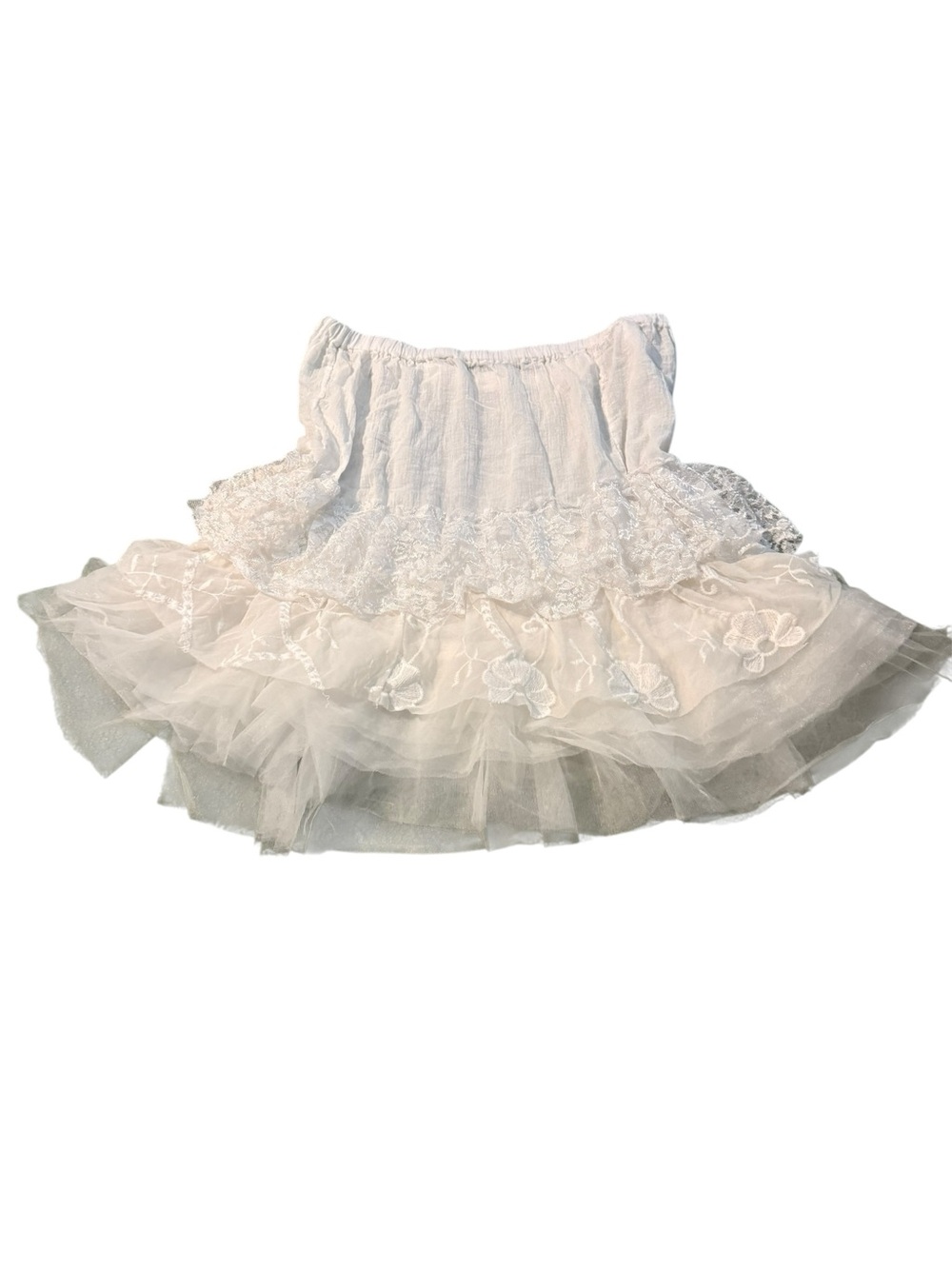 White vintage, cottagecore skirt, X LARGE - Picture 7 of 8